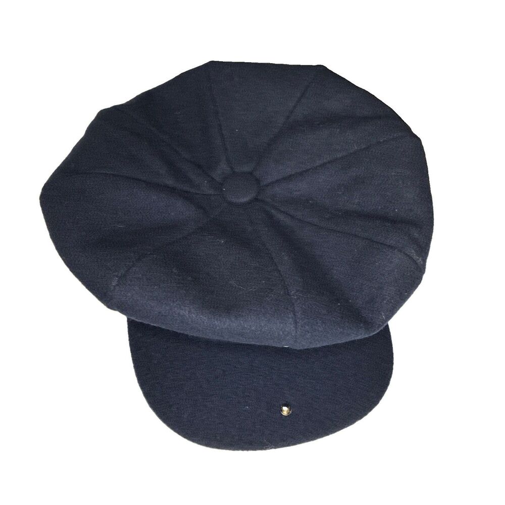 United Hatters UHCMW Cap VTG NY Cabbie Newsboy Navy Blue Hat 100% Wool Made USA - Picture 11 of 11